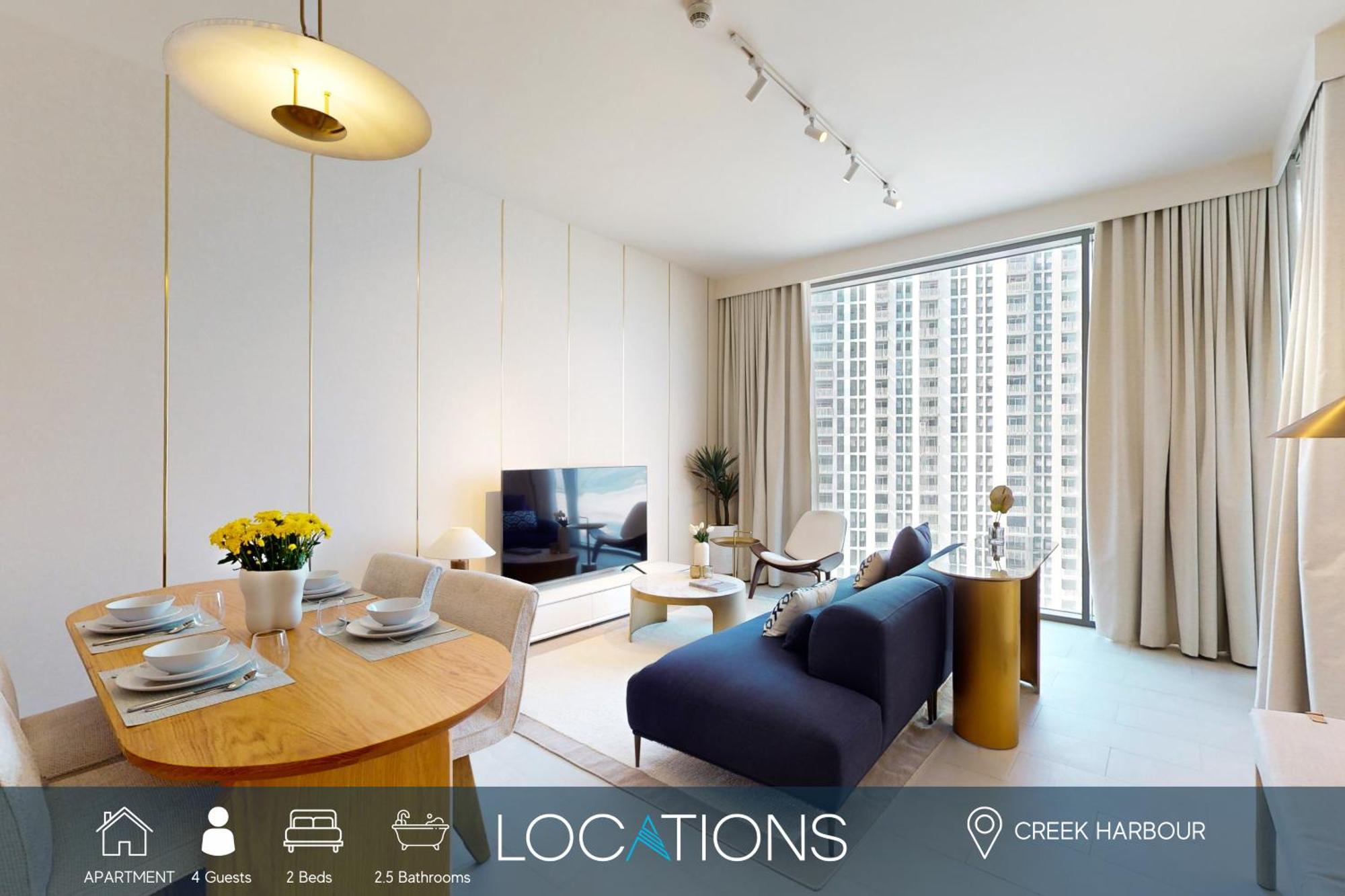 Apartment Creek Rise Tower 1 - Bright Two Bedroom Dubai